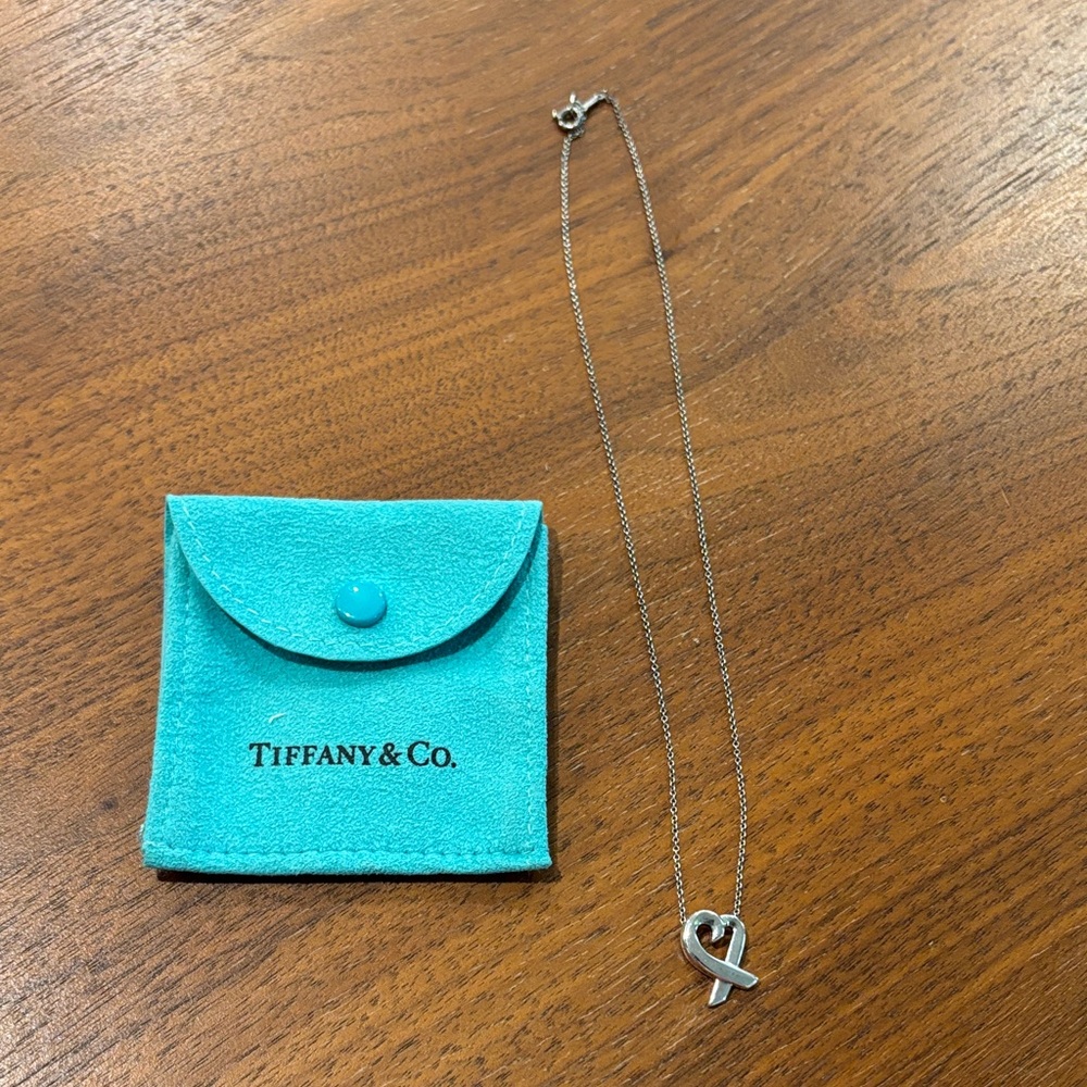 Tiffany & Co. Sterling Silver Loving Heart Pendant Necklace by Paloma Picasso